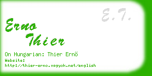 erno thier business card